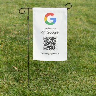Modern Scan to Review Google QR Code Business Sign
