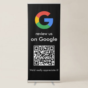 Modern Scan to Review Google QR Code Business Sign