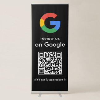 Modern Scan to Review Google QR Code Business Sign