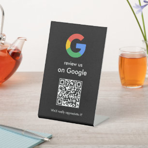 Modern Scan to Review Google QR Code Business Sign