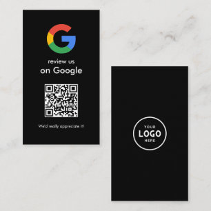 Modern Scan to Review Google QR Code Business Sign Card