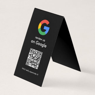 Modern Scan to Review Google QR Code Business Sign Card