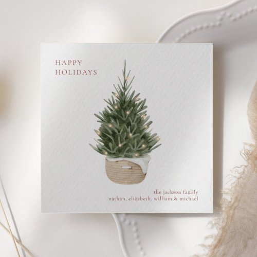 Modern Scandi Christmas Family Photo Holiday Card