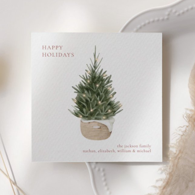 Modern Scandi Christmas Family Photo Holiday Card (Creator Uploaded)