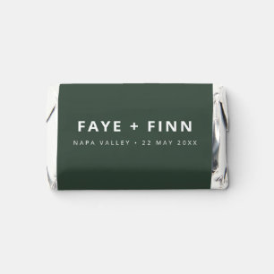 Modern Scandi   Forest Green Minimal Wedding Favor