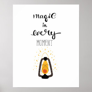 Modern scandi magic in every moment nursery poster