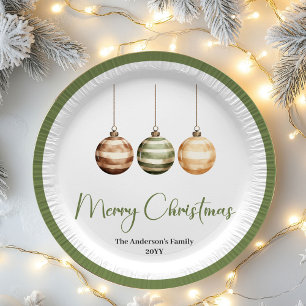 Modern Scandinavian Christmas Custom Dinner Plates