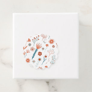 Modern Scandinavian Floral Favor Tags