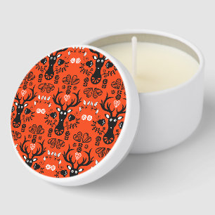 Modern Scandinavian Folk Art Deer Mini Candle Favors