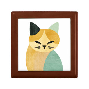 Modern Scandinavian Minimalist Geometric Cat Gift Box