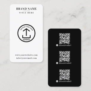 Modern Scannable Digital Contact QR Code Logo Business Card