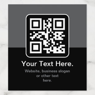 Modern Scannable QR Code   Black Grey & White Envelope Liner