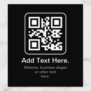 Modern Scannable QR Code   Black White & Grey Envelope Liner
