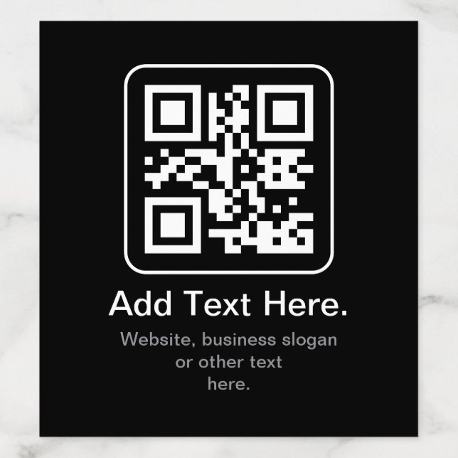 Modern Scannable QR Code | Black White & Grey Envelope Liner (Design)
