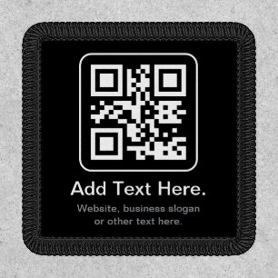 Modern Scannable QR Code Black White & Grey Patch