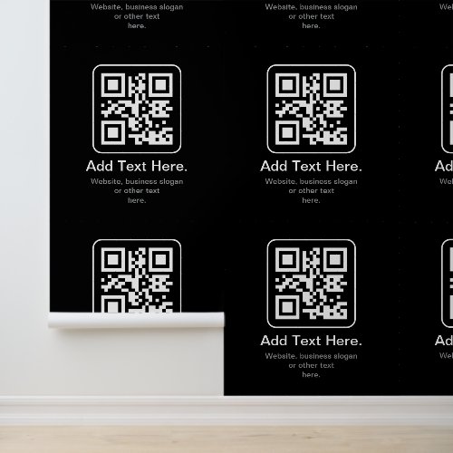 Modern Scannable QR Code | Black White & Grey Wallpaper