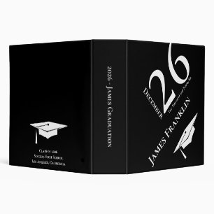 Modern School Color Senior Year Graduation 3 Ring  Binder