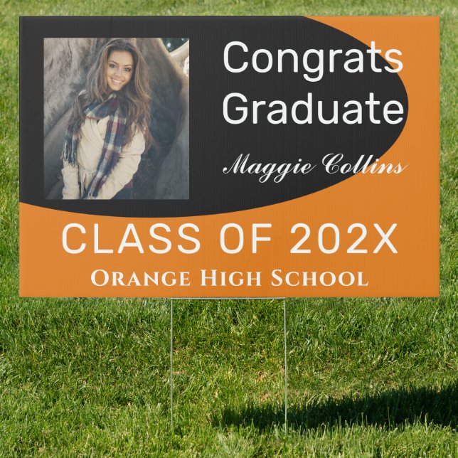 Modern School Colors Photo Graduate  Sign (Insitu)