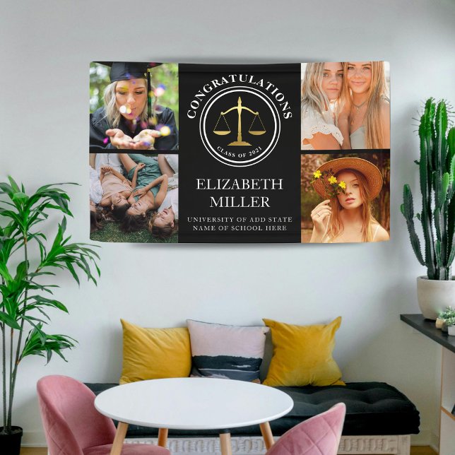 Modern School of Law Graduate Photo Collage Banner (Creator Uploaded)