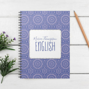 Modern School Subject Personalized Notebook