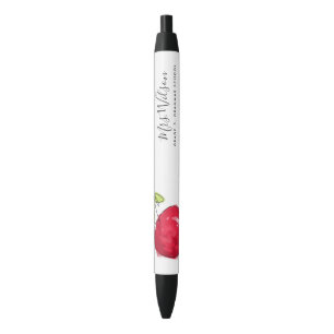 MODERN SCHOOL TEACHER OIL PAINT HAND DRAWN APPLE PEN