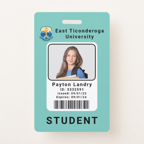 Modern School University Student ID Badge Template