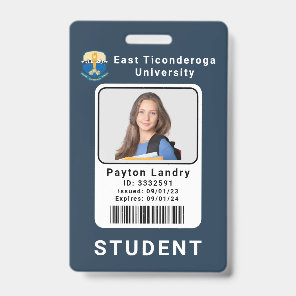 Modern School University Student ID Badge Template