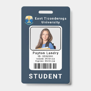 Modern School University Student ID Badge Template