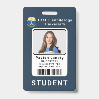 Modern School University Student ID Badge Template