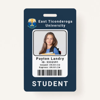 Modern School University Student ID Badge Template