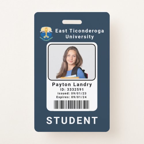 Modern School University Student ID Badge Template