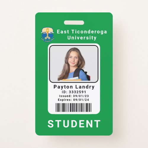 Modern School University Student ID Badge Template