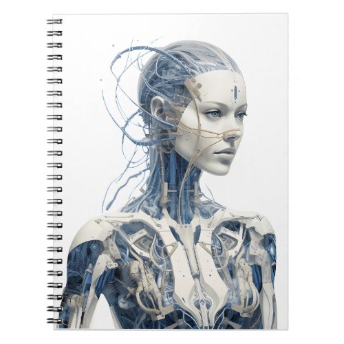 Modern Sci_fi cyborg girl Notebook