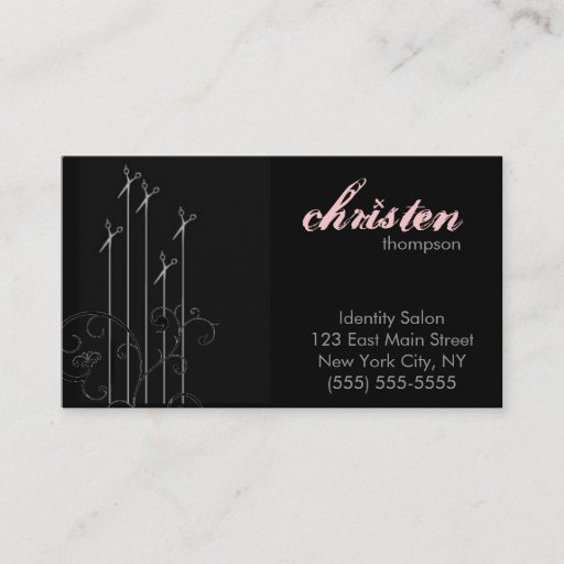 Customizable modern scissors business card templates