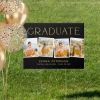 Modern Scrapbook Graduation Party Yard Sign