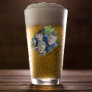 Modern Scratched Effect Photo | Personalized Beer Glass