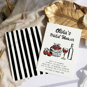 Modern Scribble Italian Bridal Shower Invitation