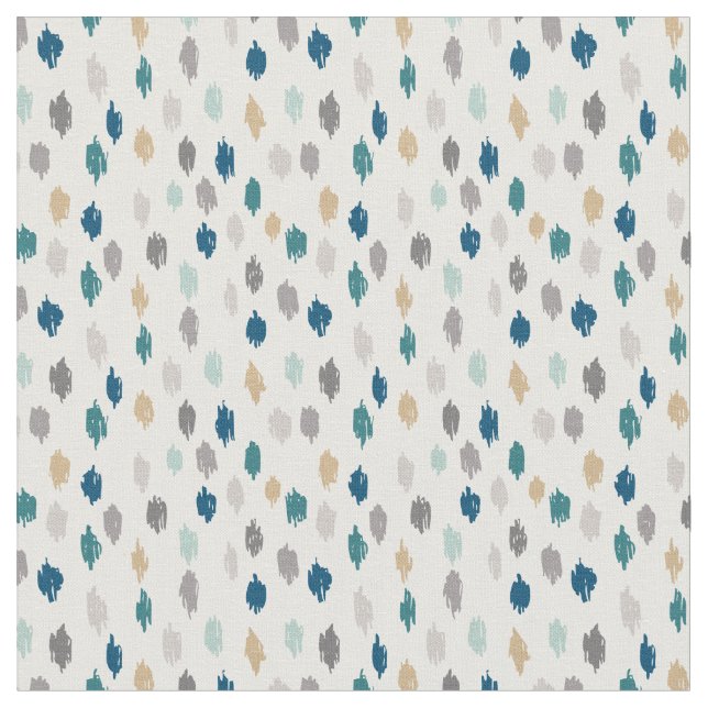 Modern Scribbles Patterned Fabric (Blue Gray) (Close Up)