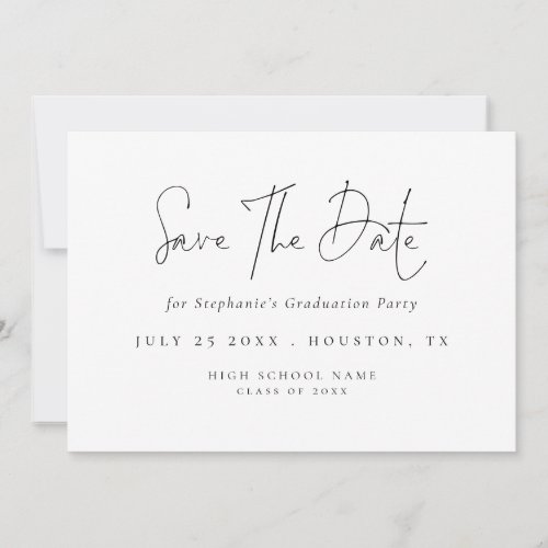 Modern Script 2024 Graduation Save The Date