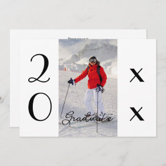 Modern Script 2025 Photo Graduation Party Invitation