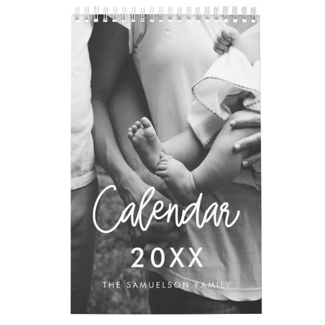 Modern script 2026 family photo calendar (Cover)