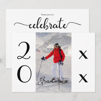 Modern Script 2026 Photo Graduation Party Invitation