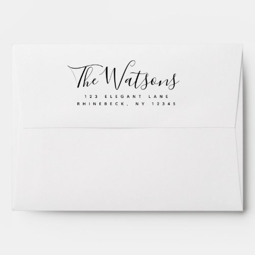 Modern Script 5 x 7 Envelopes with Return Address