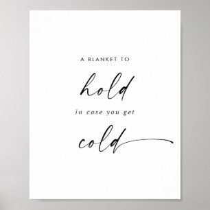 Modern Script A Blanket to Hold Wedding Favor Sign