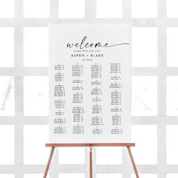 Modern Script Alphabetical Seating Chart Foam Board