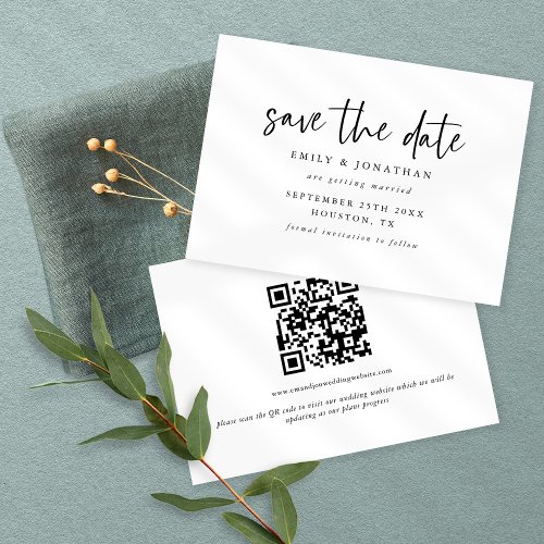 Modern Script Any Color Wedding Save The Date