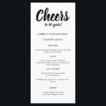 Modern Script Any Year 30th Birthday Party Menu<br><div class="desc">Modern Script Any Year 30th Birthday Party Menu</div>