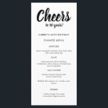 Modern Script Any Year 30th Birthday Party Menu<br><div class="desc">Modern Script Any Year 30th Birthday Party Menu</div>