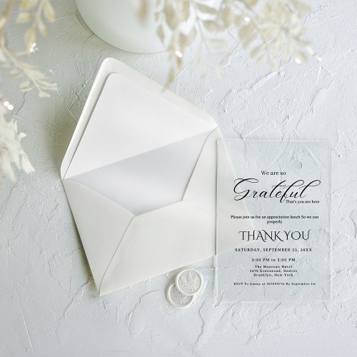 Modern script appreciation party ,grateful party 