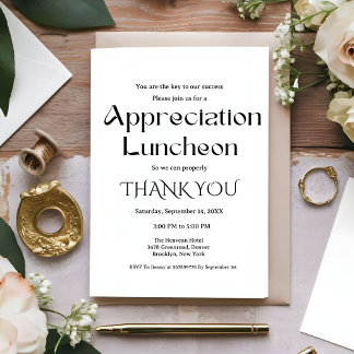 Modern script appreciation party grateful party invitation